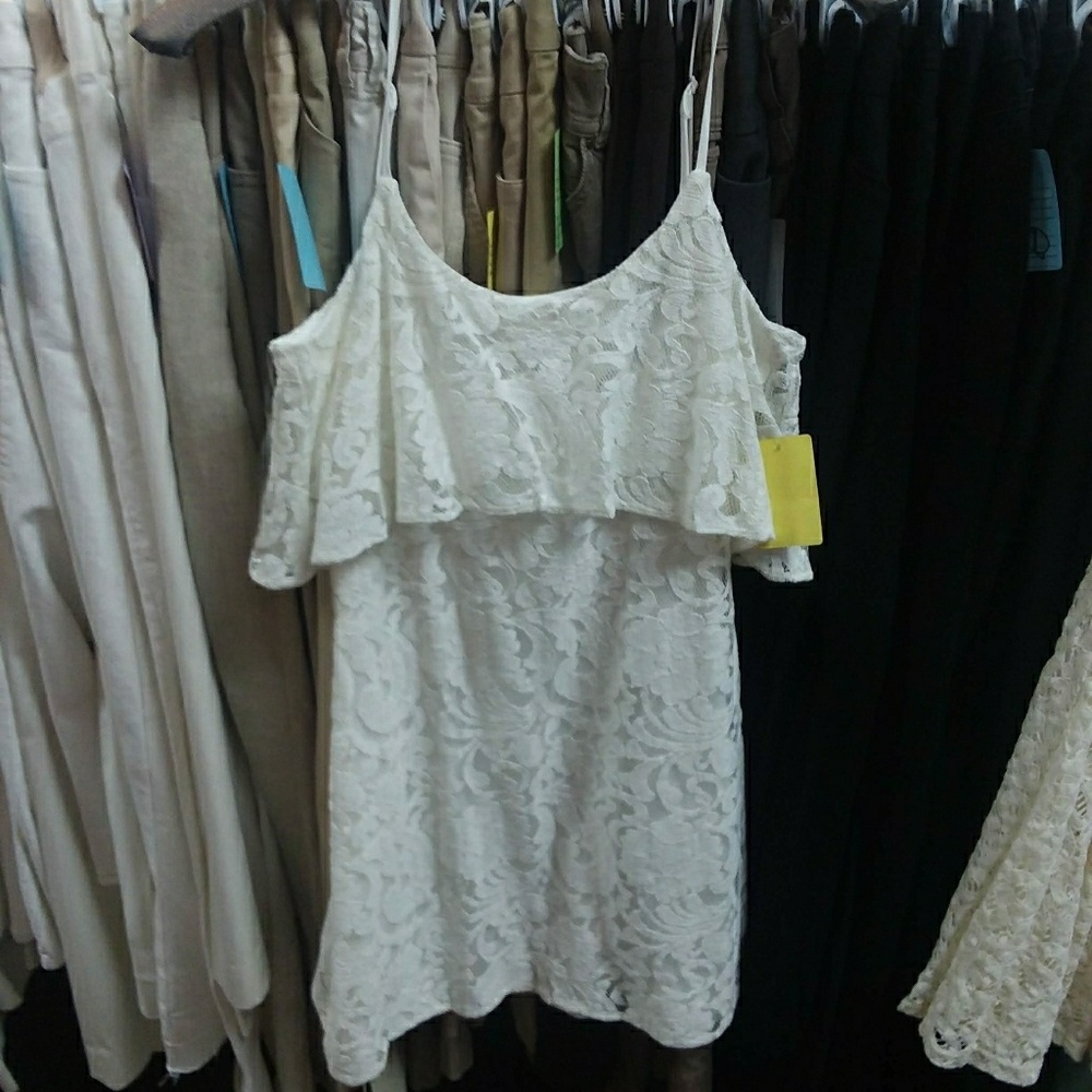 2 white dresses